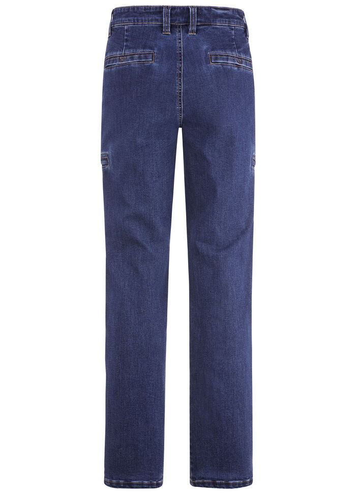 Jeans mit Cargotaschen in 2 Farben JEANSBLAU
