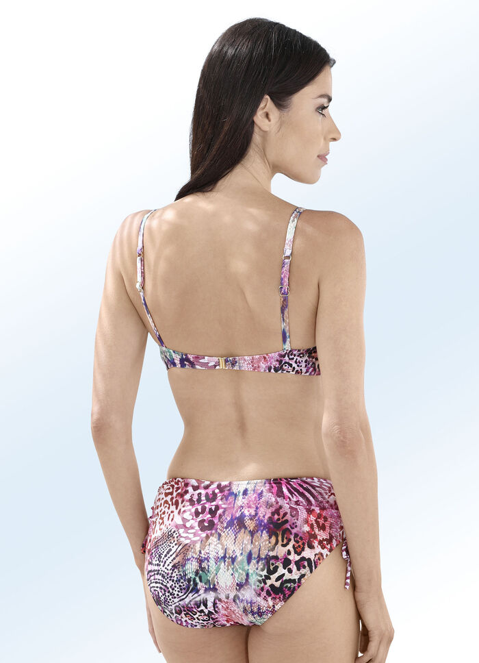 Laurina Bikini mit B&uuml;gel, seitlich raffbar, schalenlos 