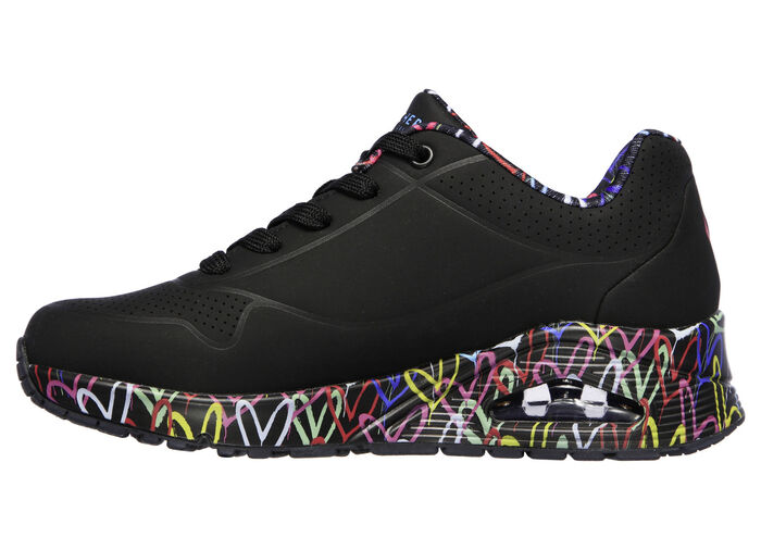 SKECHERS, trendige Damen-Sneaker, mit sichtbarem Luftpolster SCHWARZ