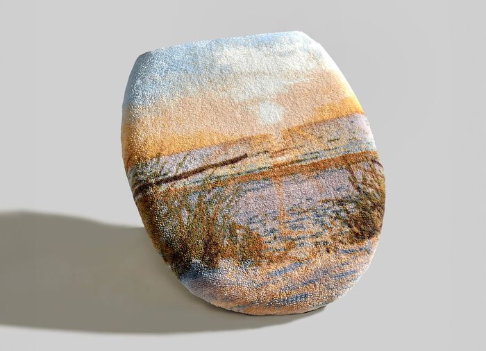 Badgarnitur von Grund mit rutschhemmender Latex-Rückseite BLAU