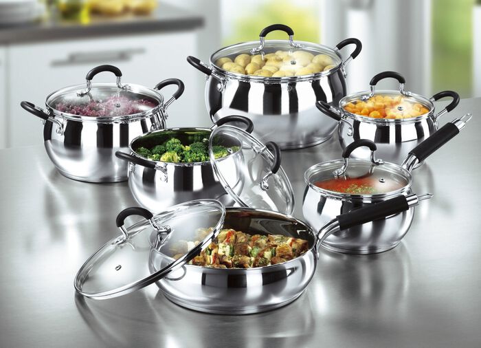 Edelstahl-Topfset zum Hammerpreis EDELSTAHL