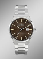 Dugena-Quartz-Herrenuhr mit Edelstahlbandgehäuse 