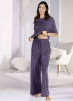 Laurina Schlafanzug mit kurzen Ärmeln und langer Hose  