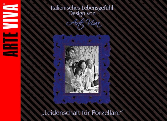 Porzellan-Geschirr Millefiori aus hochwertigem wei&szlig;en Porzellan 