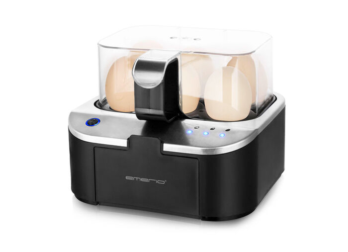 Eierkocher mit Lichtsignal und Sprachausgabe SCHWARZ