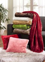 Premium Cashmere-Feeling Schlafdecken und Kissen CREME