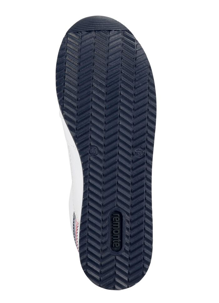 Remonte Sneaker aus beschichtetem Leder mit Textilbesatz 