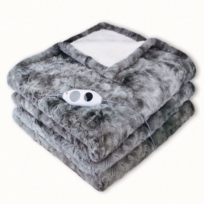 XXL-Heizdecke in Lammfell-Optik 