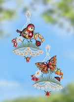 Fensterbilder mit fr&uuml;hlingshaften Motiv, 2er-Set 