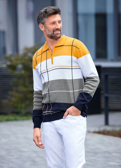 Polopullover mit Rei&szlig;verschluss 