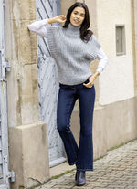 Jeans mit leicht ausgestellter Beinweite DUNKELBLAU