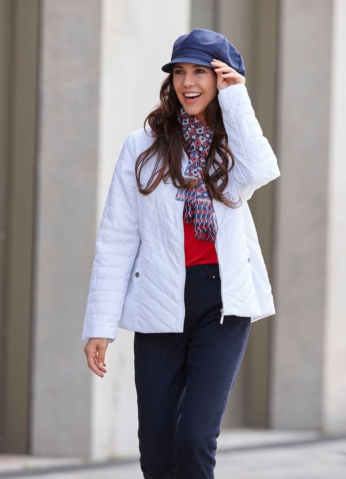 Jacke mit Reißverschlussleiste WEISS