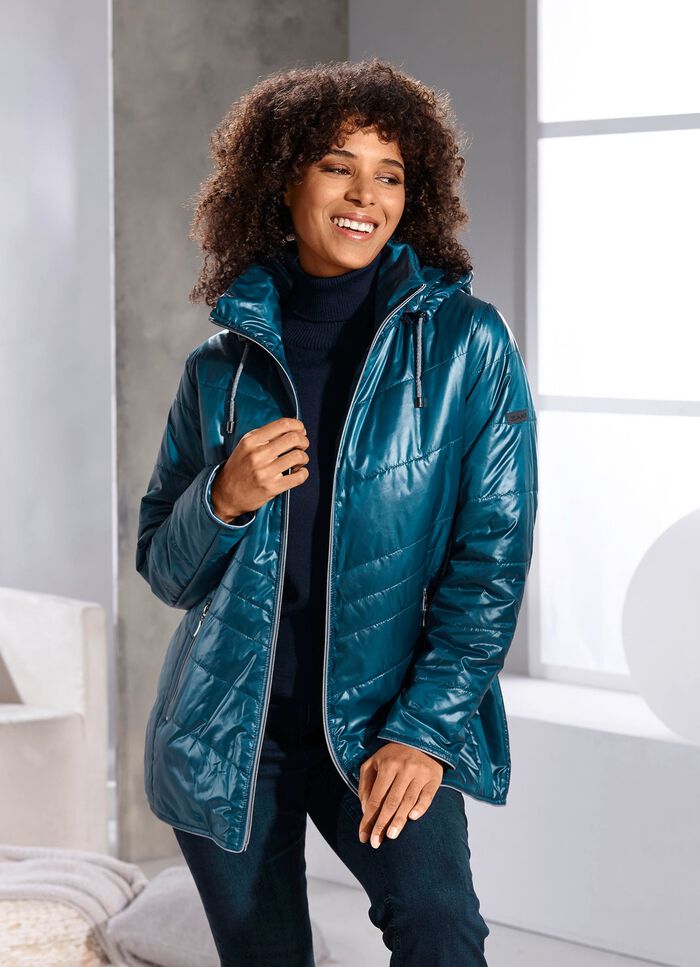 Jacke mit Rei&szlig;verschlusstaschen PETROL