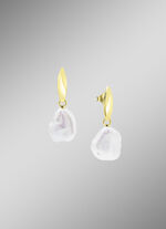 Einzigartige Ohrstecker mit Keshi-Perlen   