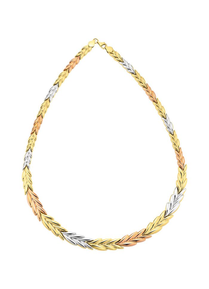 Exquisite Halskette in Tricolor 