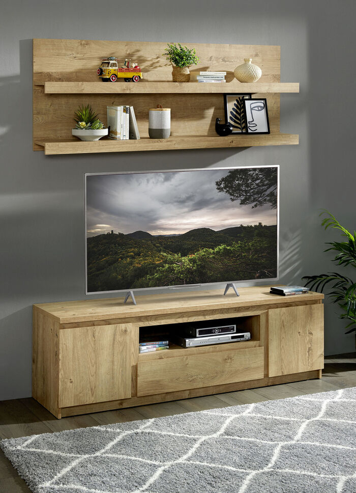 TV-Longboard mit Wandboard EICHE