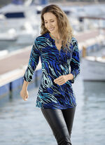 Shirt-Tunika modischem Stehkragen 