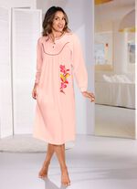 Nachthemd, wadenlang mit kn&ouml;pfbaren B&uuml;ndchenabschl&uuml;ssen 