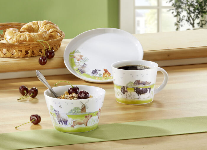 Fr&uuml;hst&uuml;cksset "Farm Animals", 3-teilig 
