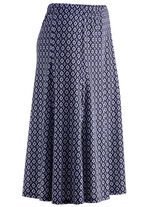 Tragangenehmer Bahnenrock  MARINE-WEISS-BLAU