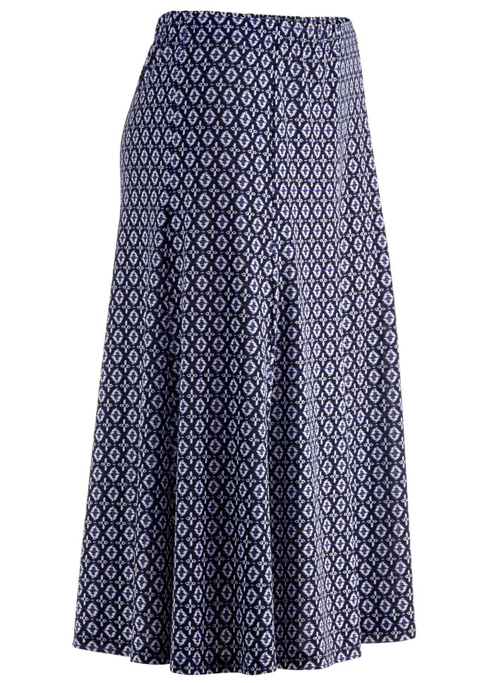 Tragangenehmer Bahnenrock  MARINE-WEISS-BLAU