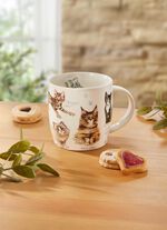 Henkelbecher aus hochwertigem New-Bone-China-Porzellan 