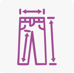 Icon Größenrechner für Damenhosen